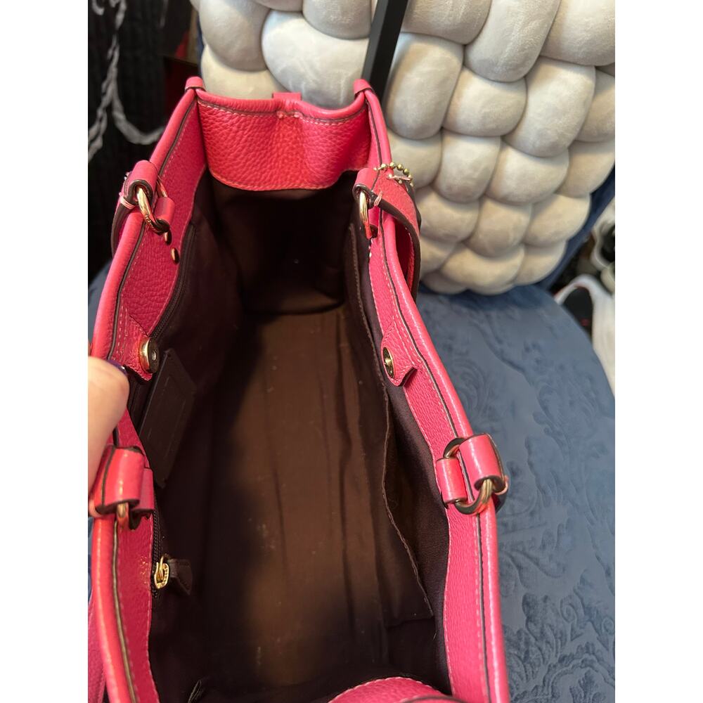 Coach Dempsey Pink Carry-All Bag with Patch - Picture 7 of 8